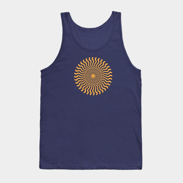 Sun ray with a smile, in yellow. Tank Top by Smallpine